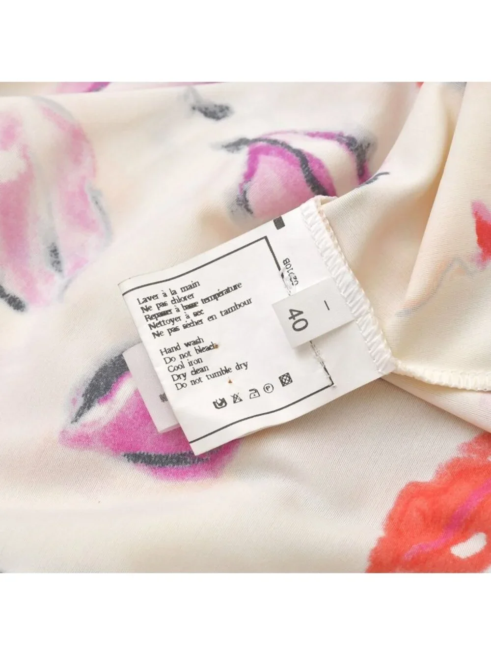 Chanel Maillot Dress CC Logo Lip All Over Print Spandex Nylon 4 40